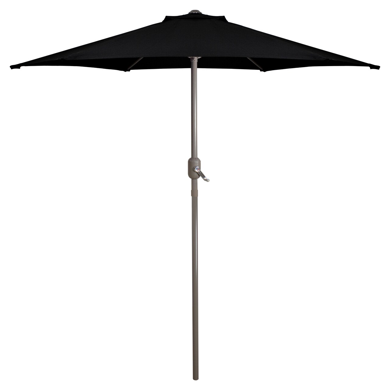 Northlight 7.5ft Outdoor Patio Market Umbrella with Hand Crank, Black